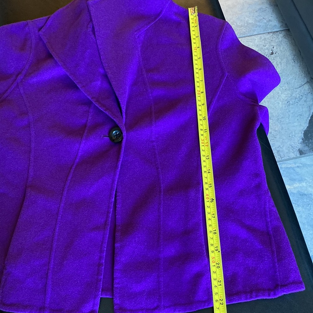 Jones New York Purple Soft Wool Blazer - Size Medium - Picture 8 of 11